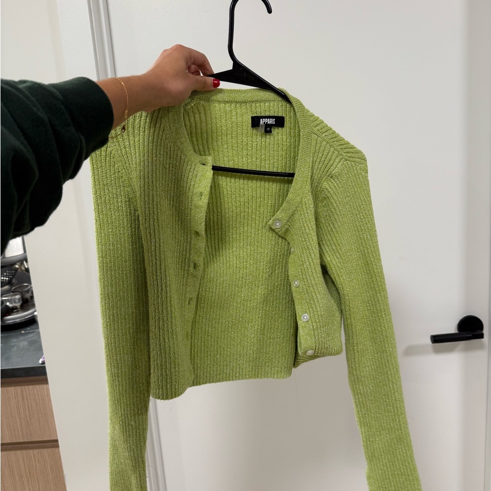 Apparis Light Green Women's Cardigan